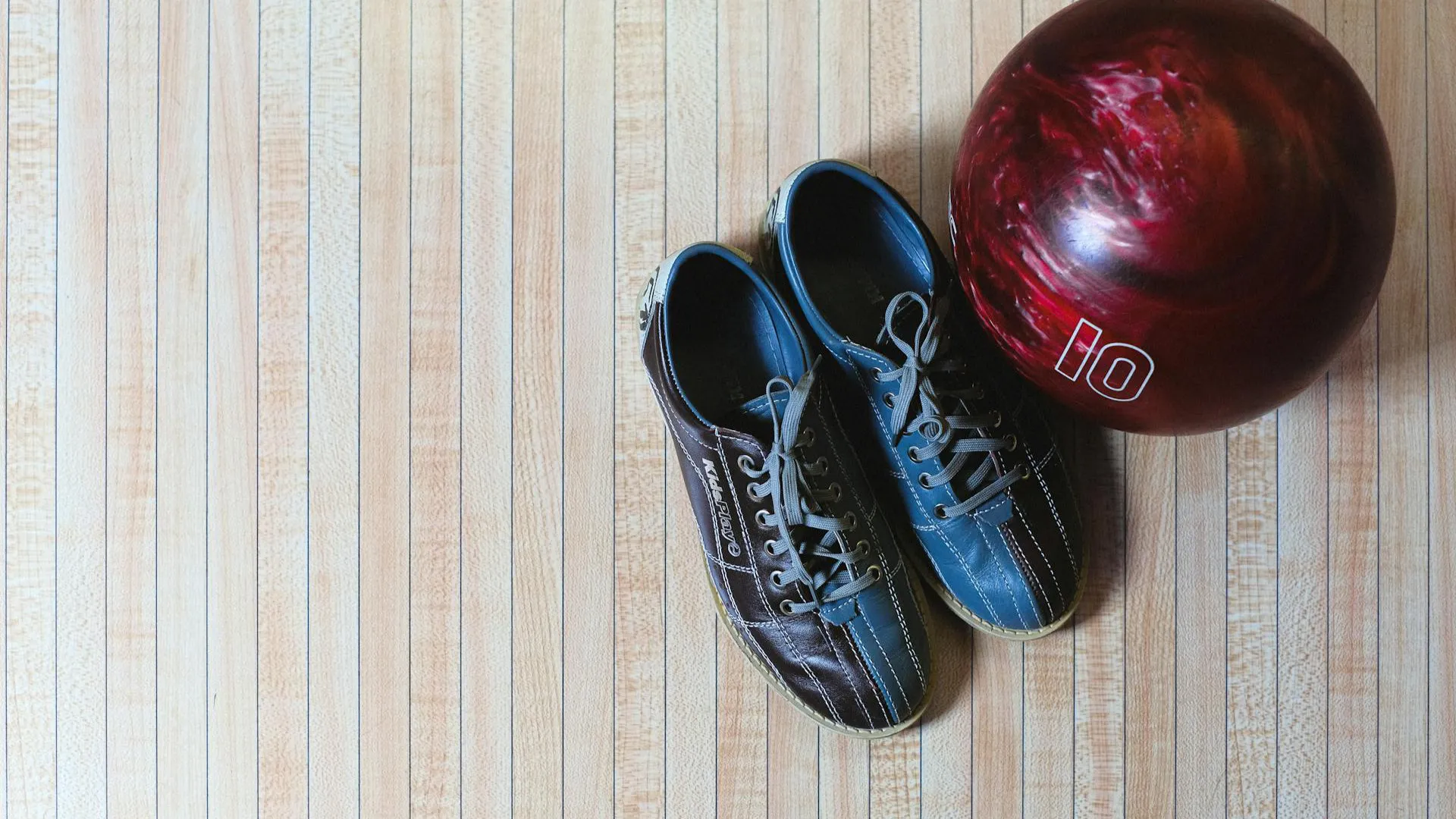 Image of bowling ball and shoes